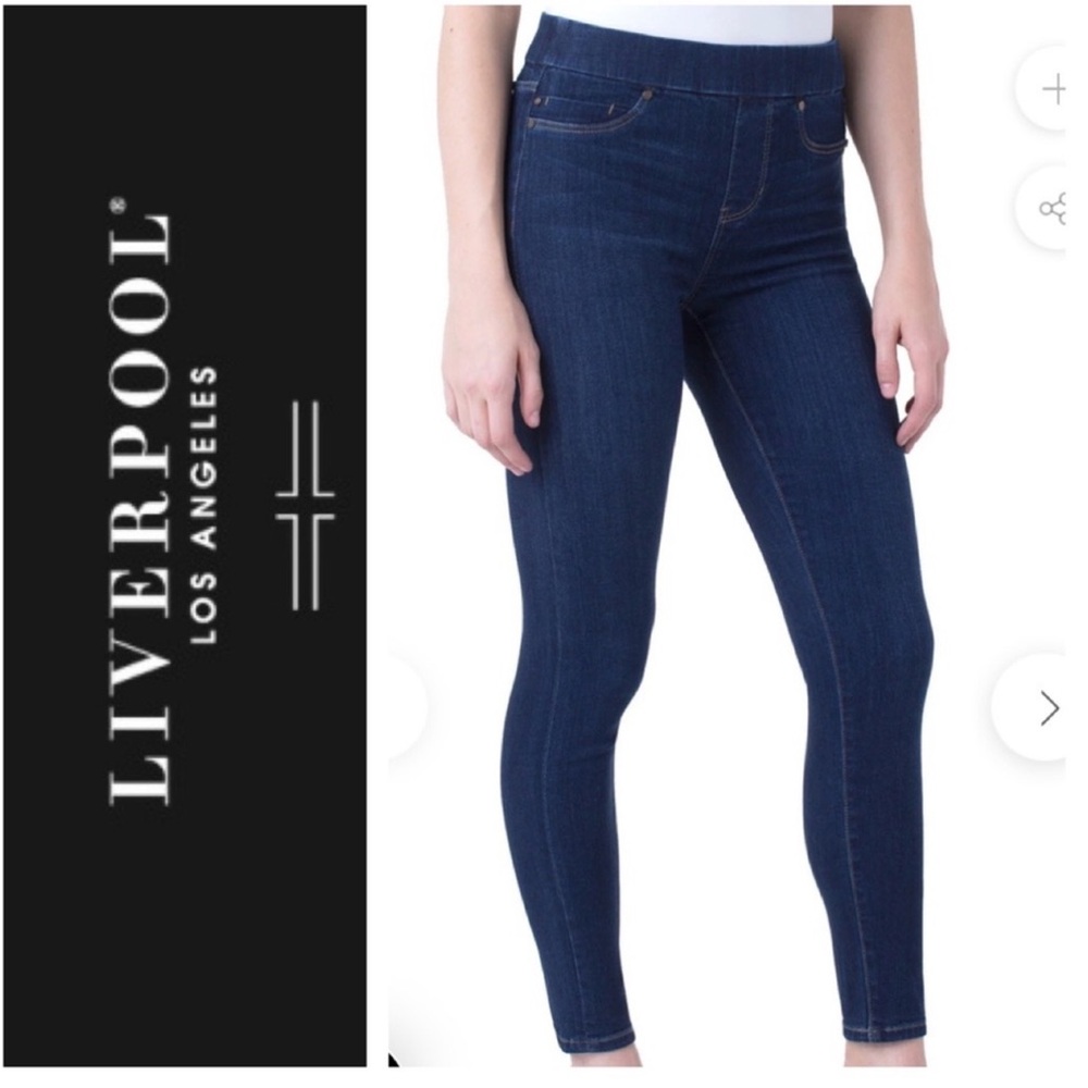 LIVERPOOL Los Angeles the Crop Pull On Jean | Havasue Deep |‎ Size 14
